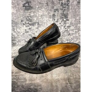 Allen Edmonds Men 11 Cody Tassel Loafers Solid Black Old Money Preppy Ivy League